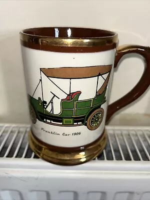 Buy Vintage Collectible Arthur Wood Ceramic Gold Rimmed Tankard With Franklin Car • 0.99£