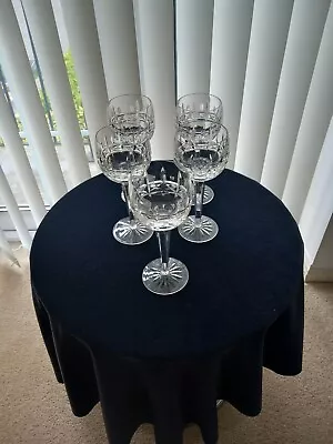 Buy 5 Waterford Kylemore Lead Crystal Hock / Wine Glasses • 79.99£