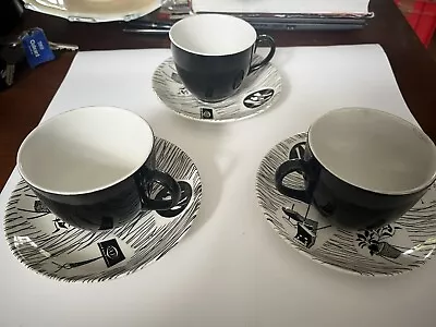 Buy Ridgway Homemaker Pottery Tea Cups And Saucers X 3 • 20£