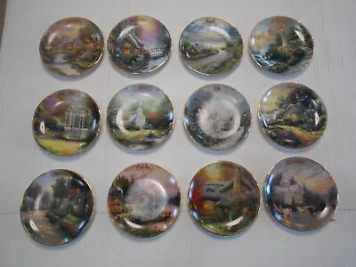 Buy Thomas Kinkade's Simpler Times 12 Month Plate Set Complete 5 3/4  Plates • 186.38£