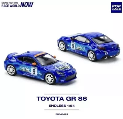 Buy Pop Race Toyota GR86 Endless  1:64 Scale Model Die-cast Miniature Car Blue 14 + • 24.99£