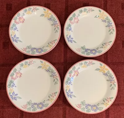 Buy 4 Staffordshire Tableware Floral Country Tea / Side Plates App 18cm (Lot 2) • 3.50£