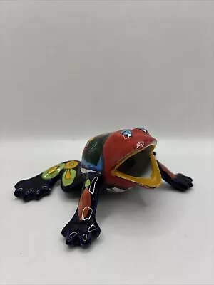 Buy Vintage Talavera Mexican Art Pottery Frog Cobalt Blue • 27.03£