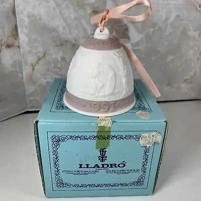 Buy Vtg Lladro Porcelain Christmas Ornament Bell 1991 Nativity Scene  • 9.32£