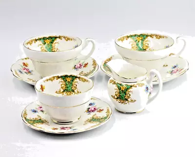 Buy Two Vintage Foley Tea Cups With Saucers, Milk Jug And Sugar Bowl Breakfast Set • 22£