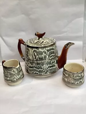 Buy Arthur Wood Silver Shield Tea Set , Milk Jug , Teapot , Sugar Bowl, C 1930s • 29.99£