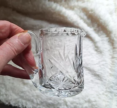 Buy Small Crystal/cut Glass Cream/milk Jug Approx 9cm X 7cm • 10£
