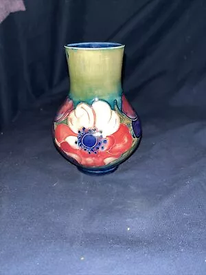 Buy Vintage Moorcroft Pottery Flower Blue Vase  • 89£