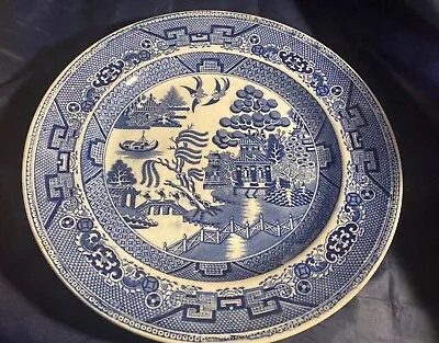 Buy Antique Vintage Ironstone Blue Willow Dinner Plate 10” No Makers Mark • 6£