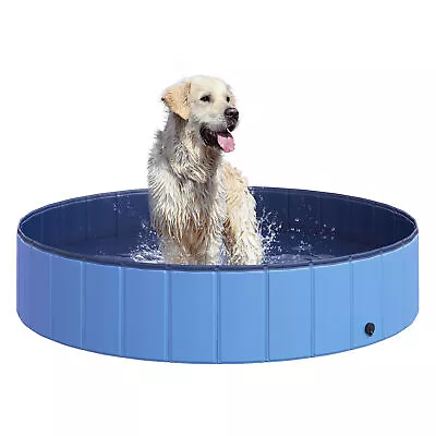Buy PawHut Foldable Pet Cat Dog Pool Indoor Outdoor Bathing 140cm, Refurbished • 14.99£