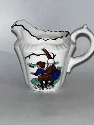 Buy Miniature Vintage Creamer / Milk Jug, Arcadian China, “are You Afraid” • 5.50£