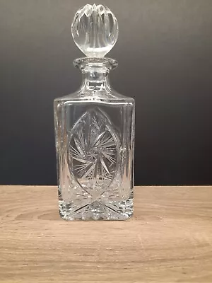 Buy Vintage BohemianHand Cut Square Base Decanter • 8.50£