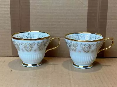 Buy Pair Of Vintage Oriental Extra Fine Bone China Tea Cups - Stamped H On The Base • 5.95£