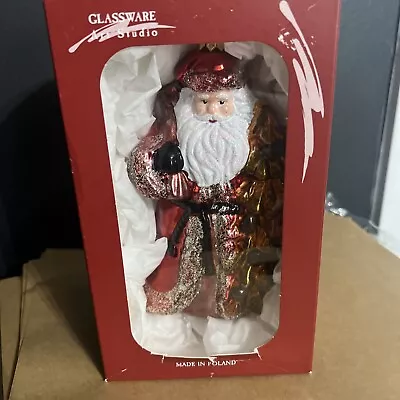 Buy Glassware Art Studio Father Christmas Ornament Hand Crafted In Poland Lg • 18.22£