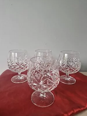 Buy Set 4 Edinburgh International Crystal Brandy Glasses  Excellent Condition • 19.50£