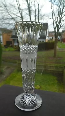Buy Vintage Echt Bleikristall Hand Cut Crystal Art Glass  Vase • 10£