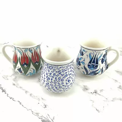 Buy Handmade Ceramic Tea/Coffee Mugs - Hand Painted Turkish Pottery • 13.99£