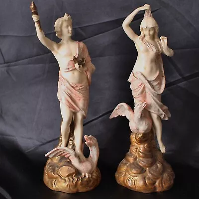 Buy Antique Austrian/Bohemian W & R Marks Neo-Classical Figurines, Circa 1890's • 195£