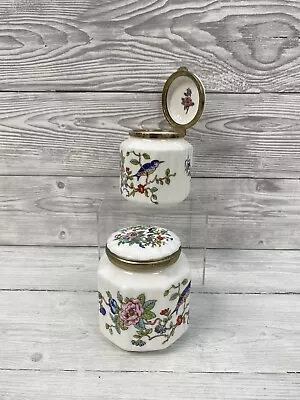 Buy Vintage Aynsley Pembroke Hinged Lid Bone China Dresser Container X2 VGC PP • 48£