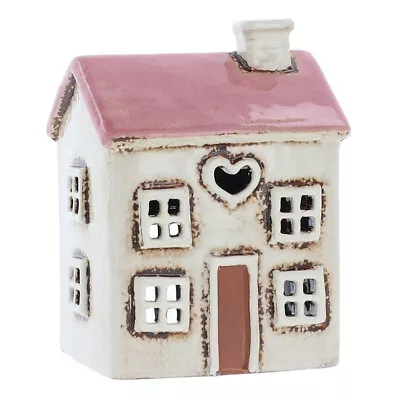 Buy Village Pottery Cream Heart House Mini Tealight • 14.99£