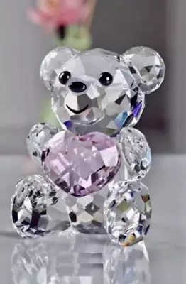 Buy Christmas Swarovski Style Teddy Bear Ornament Glass Ball Sparkling Crystal Gift  • 12.99£