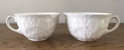 Buy WEDGWOOD WHITE BONE CHINA Cabbageware COUNTRYWARE CUPS X 2 MADE IN ENGLAND • 10.99£