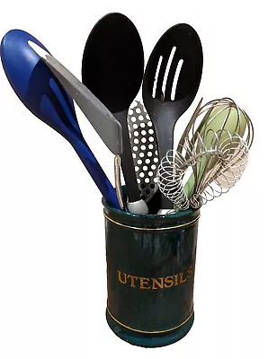 Buy Dark Green Hornsea Pottery Regency Utensil Pot Storage, With Utensils Included • 16.99£