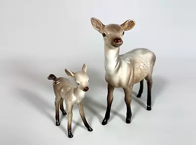 Buy Beswick Doe And Fawn, Mother Deer And Baby Figurines - Excellent Condition • 35£