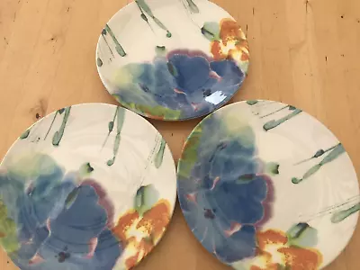 Buy Janice Tchalenko Iris Salad Plate - Poole Pottery - Set Of 3 • 36£