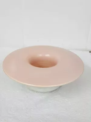 Buy Vintage Poole Pottery Mushroom Posy Bowl Vase Twintone Peach & Seagull C97 163 • 14£
