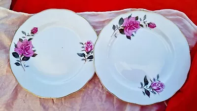 Buy Set Of 3 Side Plates With Roses Made By Yong Sheng In Liling In Hunan China 1970 • 19.50£