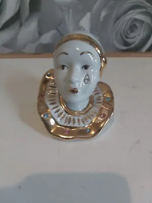 Buy Capodimonte Swarovski Pierrot Clown Figurine Vintage Italian Porcelain Rare • 39.99£