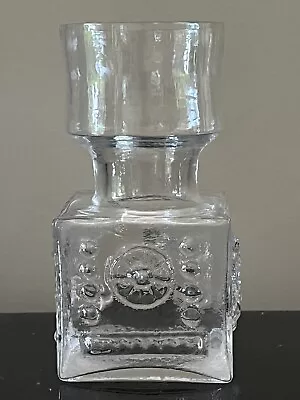 Buy Vintage Dartington Frank Thrower Clear Glass Vase Interior Decor Ornament Gift • 29.99£