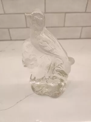 Buy Vtg Viking Glass Clear & Frosted Bird Robin Figurine Bookend Paperweight 7.25  • 23.30£