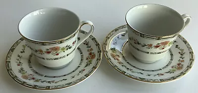 Buy Royal Doulton Fine Bone China Mosaic Garden Cups And Saucers X Two- TC1120 - VGC • 8£