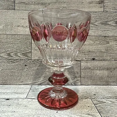 Buy INDIANA GLASS Cranberry Colony Classique 3.75x5.25” Vintage Water Goblet • 2.79£