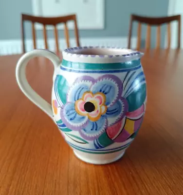 Buy Poole Pottery Multicoloured Floral Pattern Jug, Height 10cm, Shape Number 303 • 6.95£