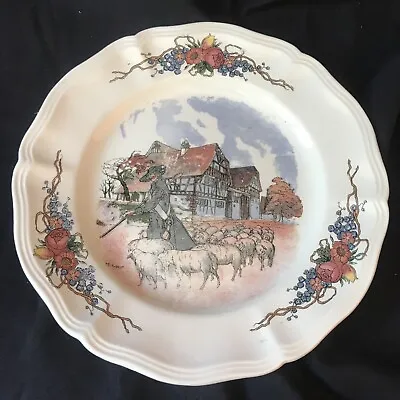 Buy Vintage Sarreguemines Obernai Dinner Plate 20cm - Signed By Artist H Loux • 9.99£