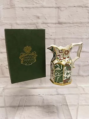 Buy Masons Ironstone Applique Green & Gold Milk Jug Mini Jug In Box • 19.99£