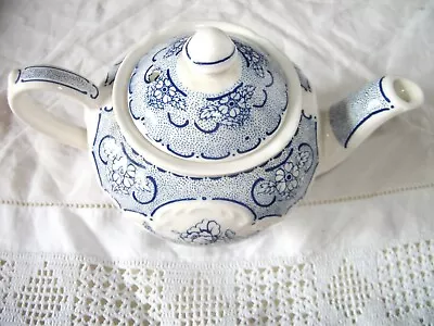 Buy Collectors' James Sadler Blue & White Mini Tea Pot Afternoon Tea Filigre Floral • 8.50£