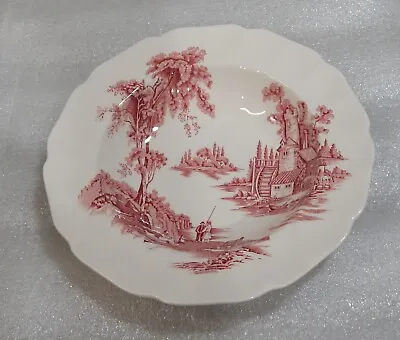 Buy Vintage Johnson Brothers Pink The Old Mil Soup  Bowl 8  1/2  • 4.66£