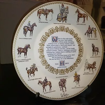 Buy THE HORSE POEM Aynsley Plate Fine Bone China 1976 10.5inches Collectable • 15£