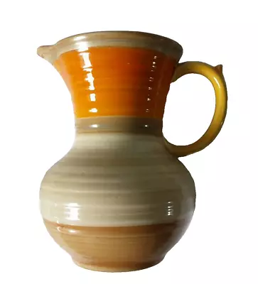 Buy Shelley Harmony Orange/yellow Banded Earthenware Jug 8 /20cms 1930s • 20£