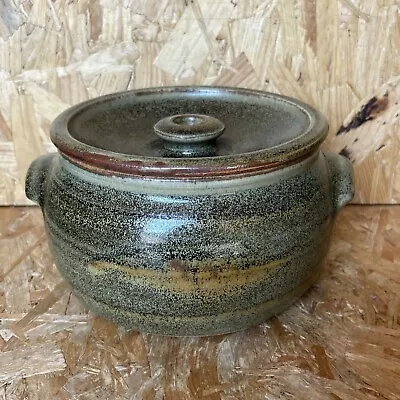 Buy Winchcombe Studio Pottery Stoneware Brown Grey Lidded Casserole Dish Bowl Pot • 14.99£