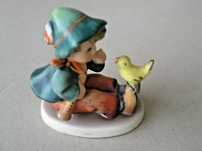 Buy Vintage Hummel Goebel “Singing Lesson” Figure 63 Boy With Bird On Foot 1960s • 1.99£