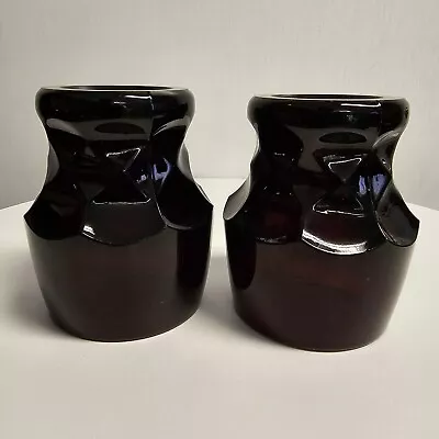 Buy Amethyst, Deep Purple, Plum, Georgian Juice Glass Set Of 2 Honeycomb 3.5  4OZ • 11.74£