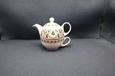 Buy Arthur Wood China Topiary Design Tea For One Teapot With Lid And Cup 5 1/2 T • 18.59£