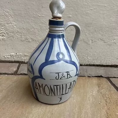 Buy Vintage Buchan Stoneware, Scotland, J B Amontillado Flask/decanter & Stopper, • 25£