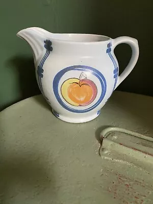 Buy Buchan Stoneware Pottery Scotland Brittany Apple And Pear Design Blue Jug • 20£