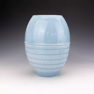 Buy Vintage Wedgwood Pottery - Interiors - Blue Glazed Vase • 9.99£